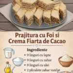 Prăjitura cu Foi și Cremă Fiartă de Cacao – Gustul Nostalgic al Copilăriei 🍫✨ Image 43